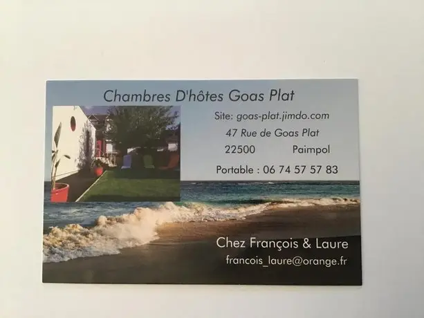 Chambres d'hotes goas plat